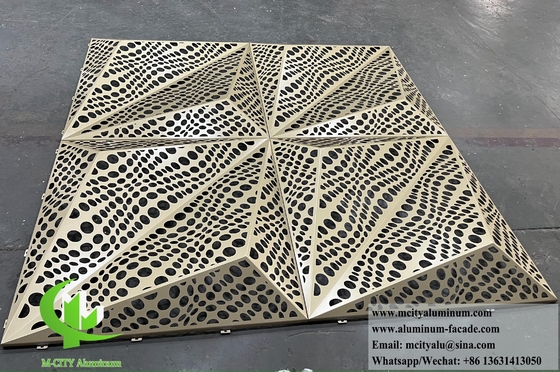 3D 금속 클래싱 패널 벽 정면 시스템 장식용 알루미늄 엽 PVDF 코팅