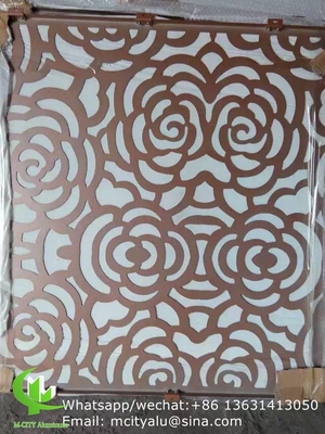 울타리 장식용 알루미늄 레이저 절단 패널 시트 perforated wall panel