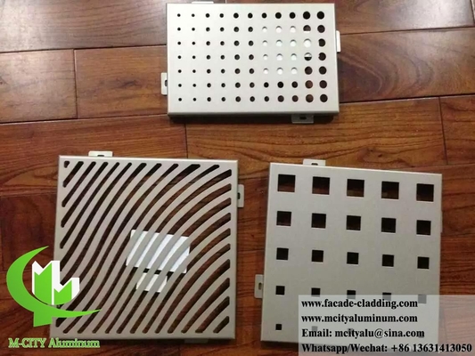 건물 표면 시스템용 알루미늄 뚫림 판지 고형 슬라이버 곡선판