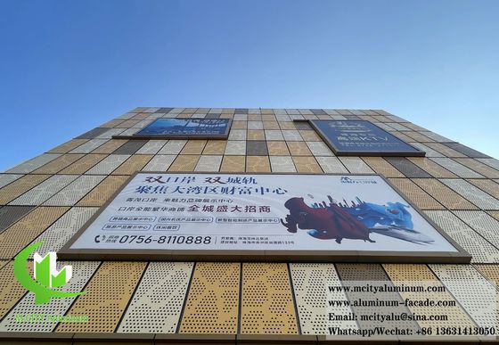 좋은 가격 외벽 마감용 맞춤형 RAL 색상 및 CNC 레이저 커팅이 가능한 분체 도장 천공 알루미늄 패널 온라인으로