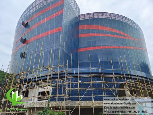 좋은 가격 표면 시스템 알루미늄 클래딩 패널을 위한 구멍이 뚫린 금속 스크린 온라인으로