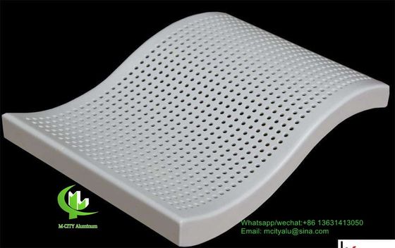 3mm 두께의 알루미늄 패널을 가진 전면 커튼 벽에 대한 금속 알루미늄 뚫린 클래싱 패널