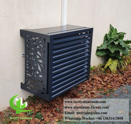 품질  Customized Size Aluminum Louvred Screen AC Unit Cover with 45° Angled Louvres and Powder Coated Finish 공장