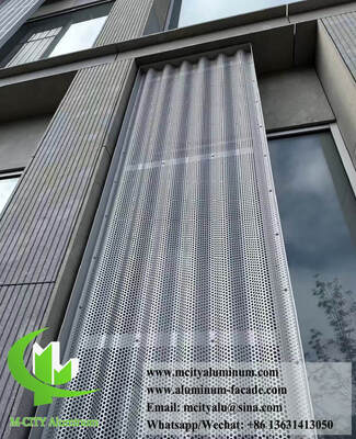 품질  Custom Perforated Curved Aluminum Panels with Powder Coated 3003-H24 Aluminum Alloy for Architectural Cladding 공장