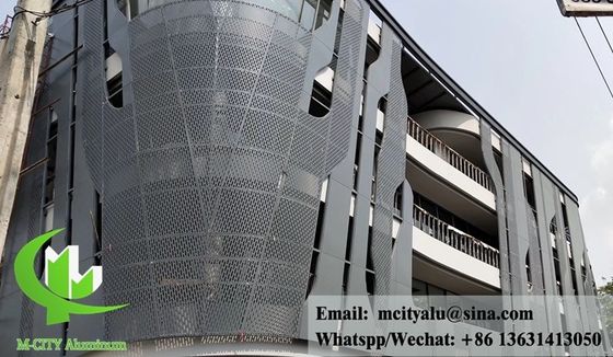 품질  Powder Coated Perforated Aluminum Panel with Custom RAL Colors and Laser Cut Patterns for Facade Cladding 공장