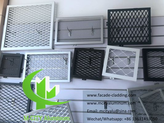 품질  Powder Coated Architectural Facade Screen with Custom RAL Colors and 3mm Thickness Aluminum Expanded Mesh Panel 공장
