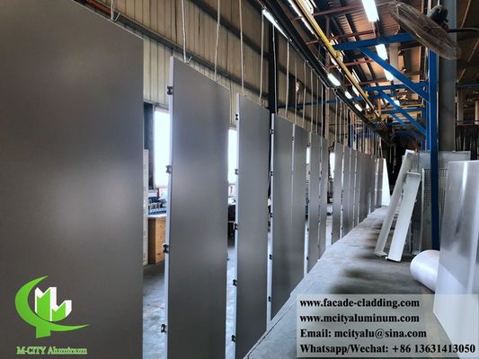 좋은 가격 건물 클레이딩을 위해 사용자 정의 가능한 RAL 색상을 가진 파우더 코팅 퍼포레이트 알루미늄 정면 패널 온라인으로