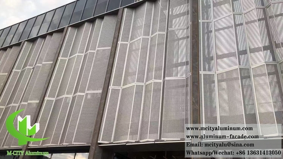 건축 장식용 스크린 패널 외관 벽 덮개용 알루미늄 엽