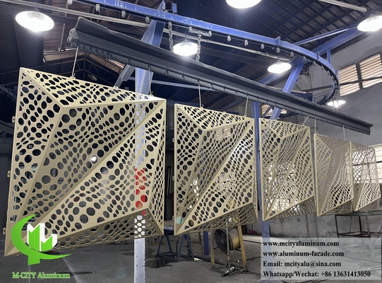 3D 표면 디자인 건물 벽 엽판용 금속 스크린 알루미늄 패널