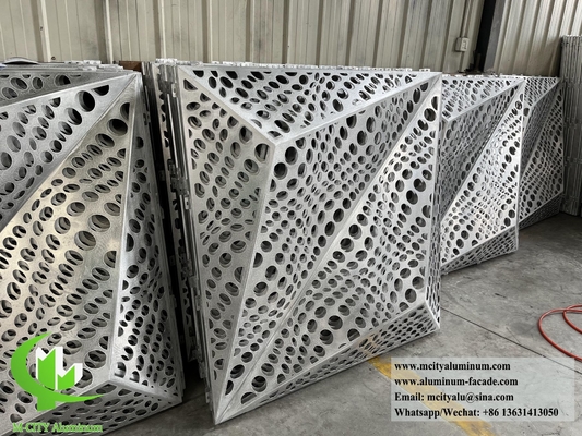 3D 표면 디자인 금속 장판 알루미늄 클래싱 구멍 뚫린 장판