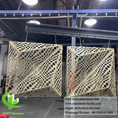 3D 금속 클래싱 패널 벽 정면 시스템 장식용 알루미늄 엽 PVDF 코팅