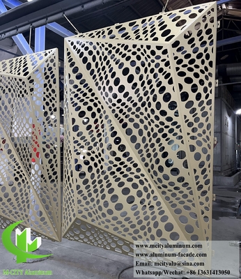 3D 표면 디자인 건물 벽 엽판용 금속 스크린 알루미늄 패널