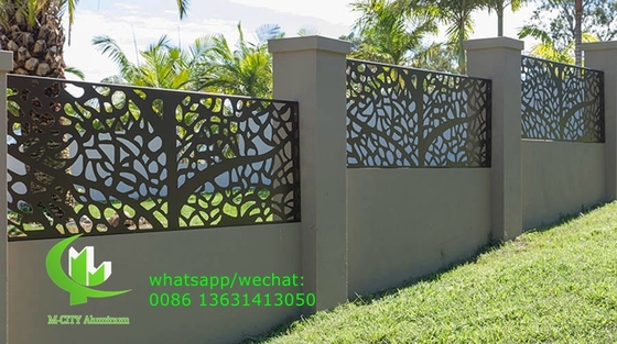 울타리 장식용 알루미늄 레이저 절단 패널 시트 perforated wall panel