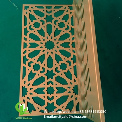 다양한 패턴의 CNC 알루미늄 조각 장식 패널 레이저 절단 스크린 패널 두께 2mm