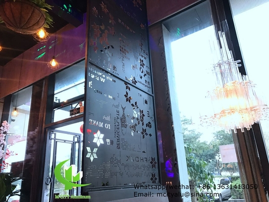 다양한 패턴의 CNC 알루미늄 조각 장식 패널 레이저 절단 스크린 패널 두께 2mm