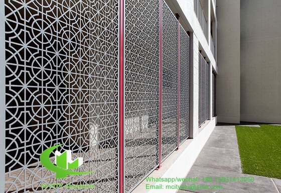 울타리 장식용 알루미늄 레이저 절단 패널 시트 perforated wall panel