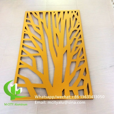 울타리 장식용 알루미늄 레이저 절단 패널 시트 perforated wall panel