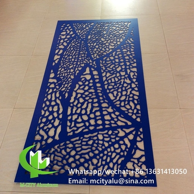 다양한 패턴의 CNC 알루미늄 조각 판 레이저 절단 스크린 패널 장식용 두께 2mm