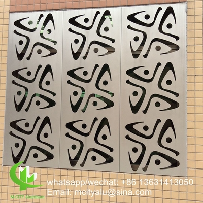 레이저 절단 perforated 알루미늄 금속 판 위장 클래싱 패널 2.5mm 두께 창문