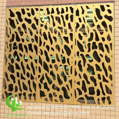 레이저 절단 perforated 알루미늄 금속 판 위장 클래싱 패널 2.5mm 두께 창문