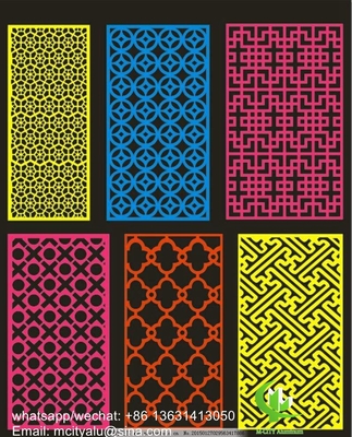 울타리 장식용 알루미늄 레이저 절단 패널 시트 perforated wall panel