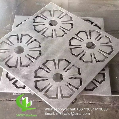 울타리 장식용 알루미늄 레이저 절단 패널 시트 perforated wall panel