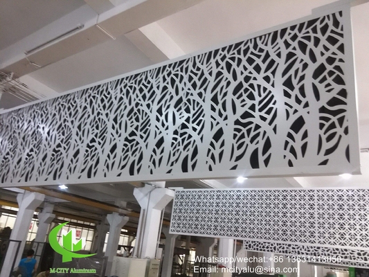 울타리 장식용 알루미늄 레이저 절단 패널 시트 perforated wall panel