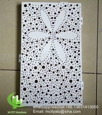 꽃 스타일 CNC 레이저 스크린 커튼 벽에 대한 구멍 2.5mm 금속 알루미늄 클래딩 패널