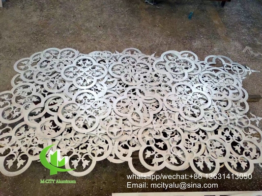 나무 색상 CNC 조각 패널 구멍 패널 3mm 창문용 금속 알루미늄 패널