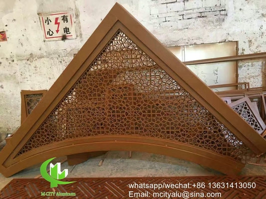 나무 색상 CNC 조각 패널 구멍 패널 3mm 창문용 금속 알루미늄 패널