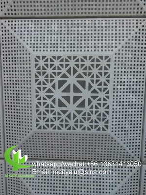 2mm 금속 판과 pvdf 페인트로 된 정면용 알루미늄 구멍 벽판