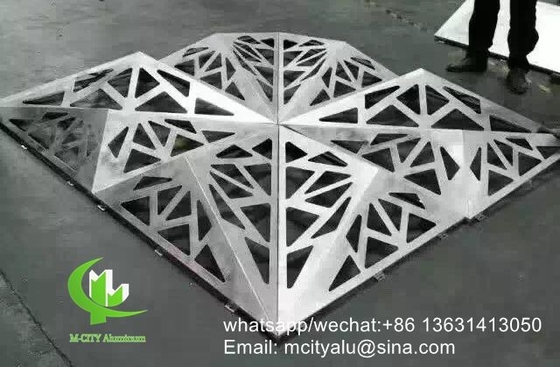 금속 알루미늄 레이저 절단 외관 패널 장식을위한 판 perforated 벽 고형 패널