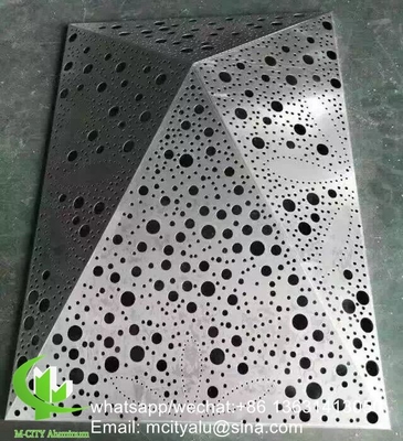 스포츠 스타일 CNC 레이저 스크린 커튼 벽에 대한 구멍 2.5mm 금속 알루미늄 클래딩 패널