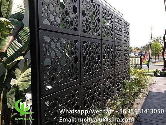울타리 장식용 알루미늄 레이저 절단 패널 시트 perforated wall panel
