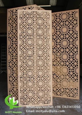 울타리 장식용 알루미늄 레이저 절단 패널 시트 perforated wall panel