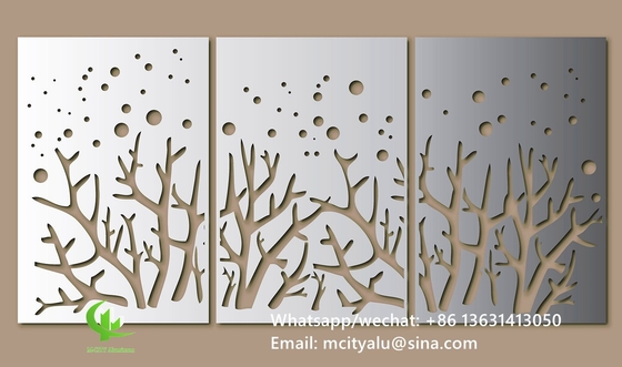 울타리 장식용 알루미늄 레이저 절단 패널 시트 perforated wall panel
