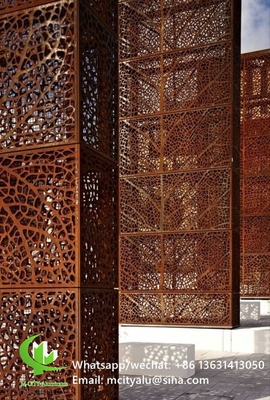 울타리 장식용 알루미늄 레이저 절단 패널 시트 perforated wall panel