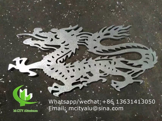 드래곤 안면 커튼 벽에 알루미늄 레이저 절단 패널 2.5mm 두께의 금속 패널