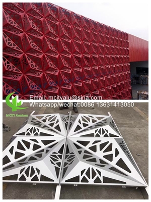 3D 커튼 벽 외벽 패널을 위한 알루미늄 구멍 뚫린 클래싱 패널