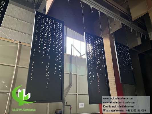 건축용 금속 스크린 알루미늄 시트 프레임 홀로 디자인 LED 조명