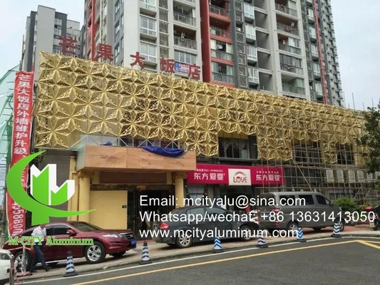 3D 커튼 벽 벽판 벽판 외관용 홀 디자인