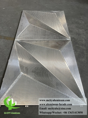 3D 금속판 알루미늄 클래딩 정면 시스템 구멍 패턴 외관 장식