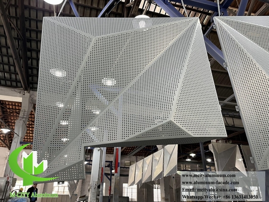 알루미늄 클레이딩 패널 3D 디자인 퍼포레이트 엽 PVDF 코팅