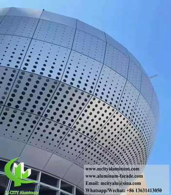 외부 벽장판 알루미늄 엽 판 perforated panel with PVDF coating