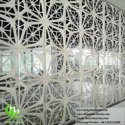 3D 금속 클래싱 CNC 절단 패턴으로 알루미늄 패널 외관 장식