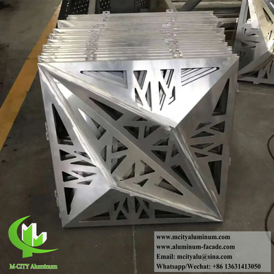 3D 금속 클래싱 CNC 절단 패턴으로 알루미늄 패널 외관 장식