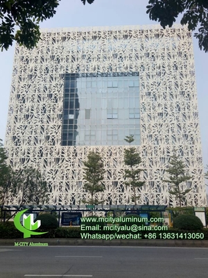금속 홀 알루미늄 레이저 절단 벽 패널 잎 천장 장식 perforated 스크린 패널