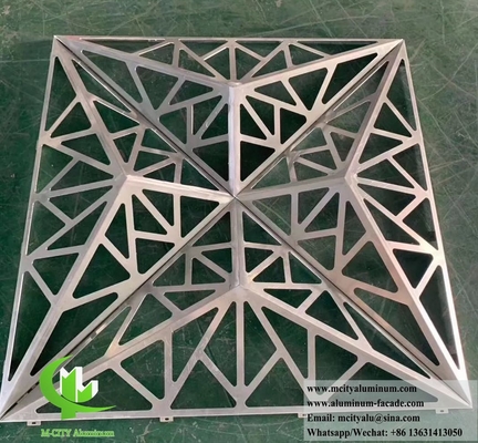 알루미늄 코팅 3D 레이저 절단 패턴 PVDF 내구성 코팅