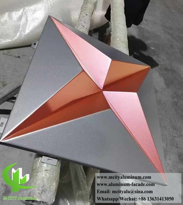 금속 벽장 3D 모양 알루미늄 장 CNC 절단 주문 제작 벽 패널