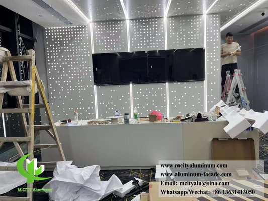 건축용 금속 클레이딩 패널 알루미늄 엽 뚫기 스크린